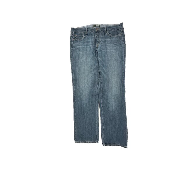 Eddie Bauer Straight leg Women's size 12 Dark Wash Blue Denim jeans - Picture 1 of 5